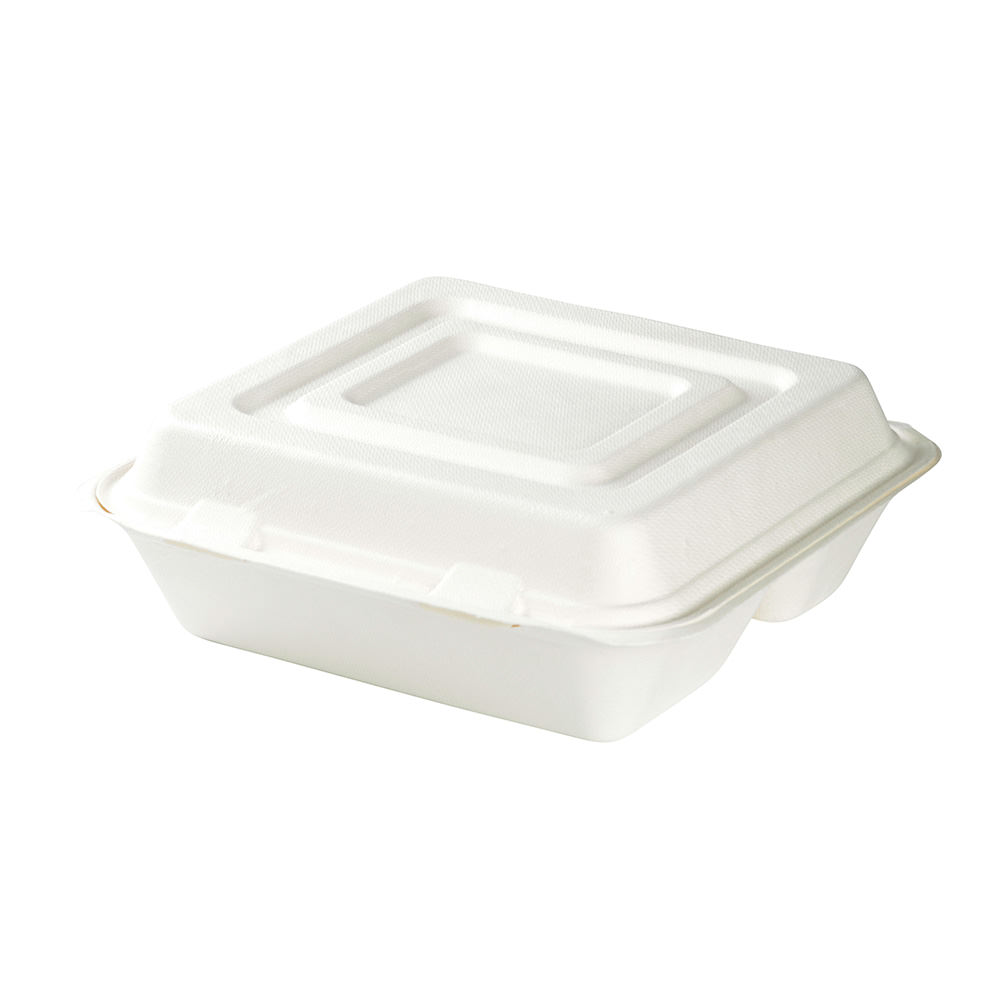 Envase bio de caña de azúcar, 3 compartimentos, 23,8 x 23,9 x 8,1 cm Biopacksystems es ahora Bionatic Spain, especialistas en envases ecológicos para alimentación desde 2010. La primera tienda online de envases ecológicos, biodegradables y compostables de calidad. Bionatic Spain ofrece una gama de productos ecológicos y 100% biodegradables a empresas de catering, restaurantes, truck food. Los envases de Bionatic Spain, son perfectos para take away, para llevar la comida que sobra en el restaurante y para comida para llevar en general. Los productos de biopacksystems y Bionatic Spain, son de calidad garantizada y con todos los certificados que exige la comunidad europea.