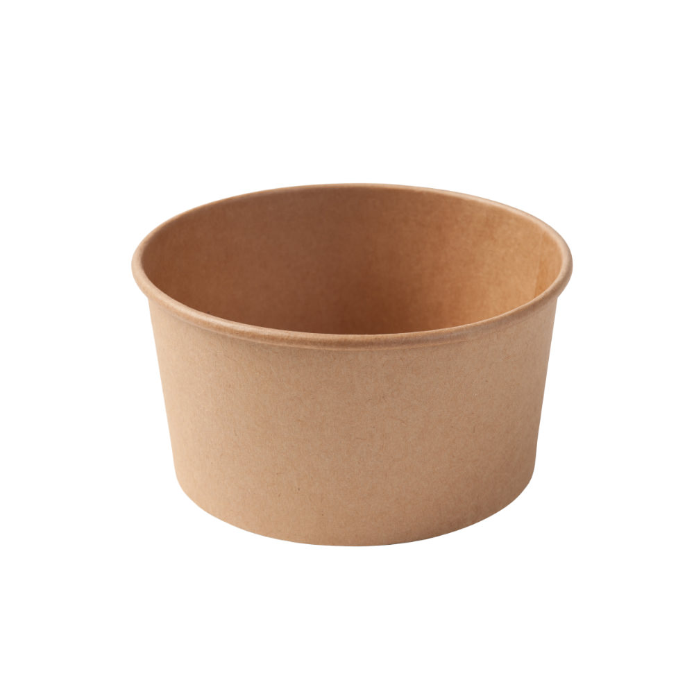 Recipiente redondo de cartón marrón 800ml Ø 150mm 300 uds/caja