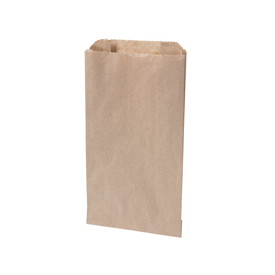 Bolsa bio de papel reciclado plana,10x15x16cm, compostable y ecológica