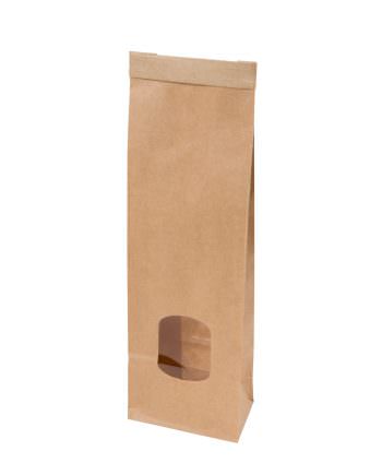 Bolsa de papel kraft con base y ventana, XS, 7,5 x 4,5 x 24 cm Las bolsas de Biopacksystems son completamente ecológicas, biodegradables y sostenibles. Biopacksystems es ahora Bionatic Spain, especialistas en envases ecológicos para alimentación desde 2010. La primera tienda online de envases ecológicos, biodegradables y compostables de calidad. Bionatic Spain ofrece una gama de productos ecológicos y 100% biodegradables a empresas de catering, restaurantes, truck food. Los envases de Bionatic Spain, son perfectos para take away, para llevar la comida que sobra en el restaurante y para comida para llevar en general. Los productos de biopacksystems y Bionatic Spain, son de calidad garantizada y con todos los certificados que exige la comunidad europea.
