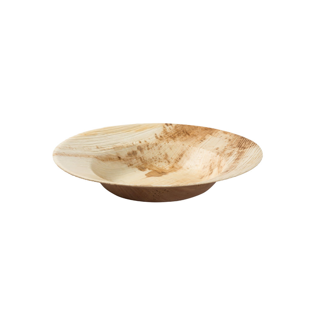 Plato redondo de hoja de palma hondo Ø23cm 200 uds/caja