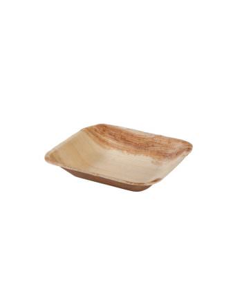 Plato ecológico de hoja de palmera rectangular 16x13cm 200 uds/caja