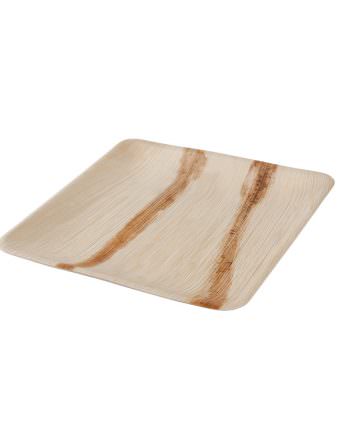 Plato biodegradable de hoja de palmera cuadrado, 25 x 25 cm Los platos de Biopacksystems son 100% ecológicos, biodegradables y sostenibles. Biopacksystems es ahora Bionatic Spain, especialistas en envases ecológicos para alimentación desde 2010. La primera tienda online de envases ecológicos, biodegradables y compostables de calidad. Bionatic Spain ofrece una gama de productos ecológicos y 100% biodegradables a empresas de catering, restaurantes, truck food. Los envases de Bionatic Spain, son perfectos para take away, para llevar la comida que sobra en el restaurante y para comida para llevar en general. Los productos de biopacksystems y Bionatic Spain, son de calidad garantizada y con todos los certificados que exige la comunidad europea.