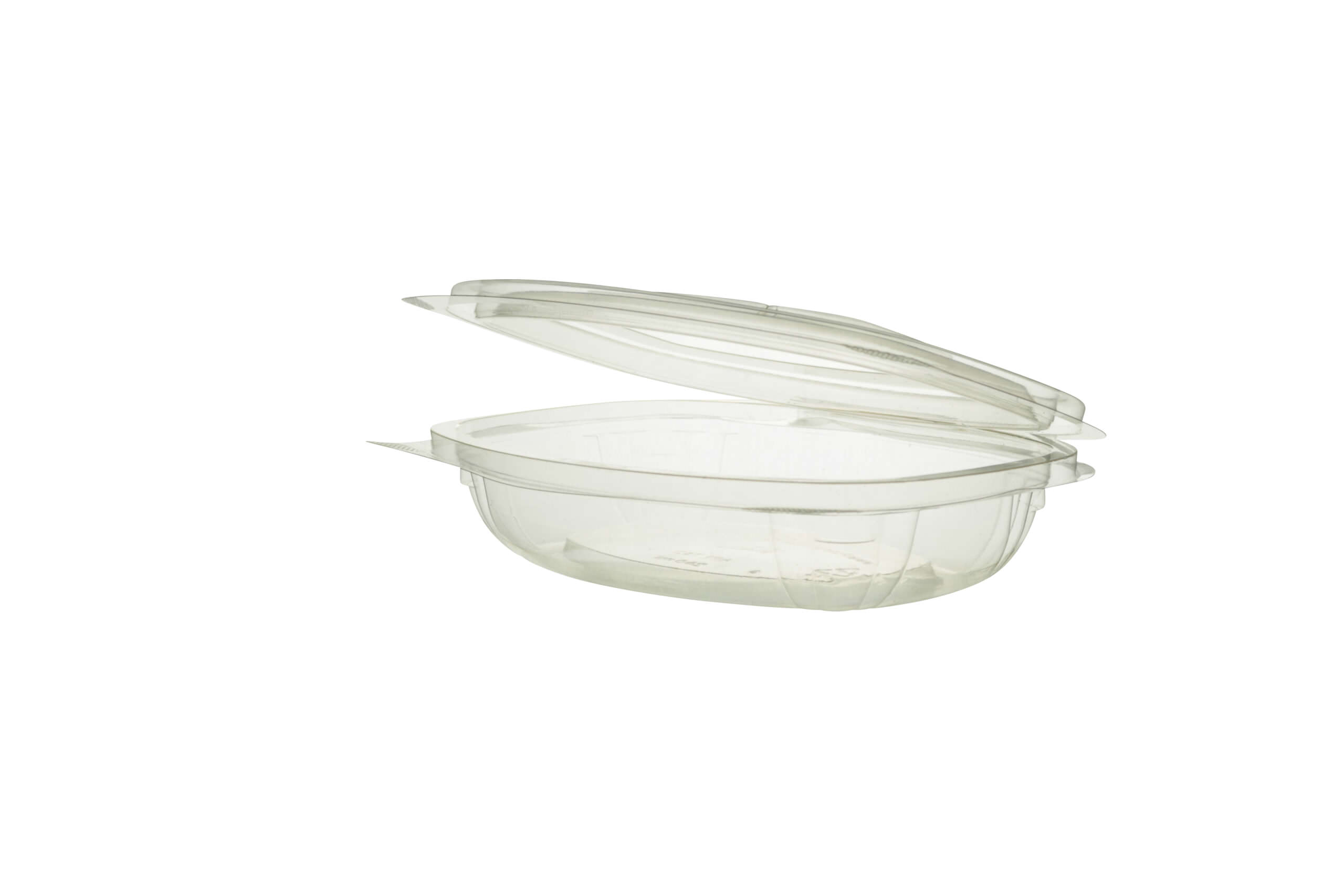 Ensaladera biodegradable con tapa abatible de PLA 250ml 300 uds/caja