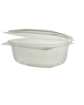 Ensaladera biodegradable con tapa abatible de PLA 500ml 300 uds/caja
