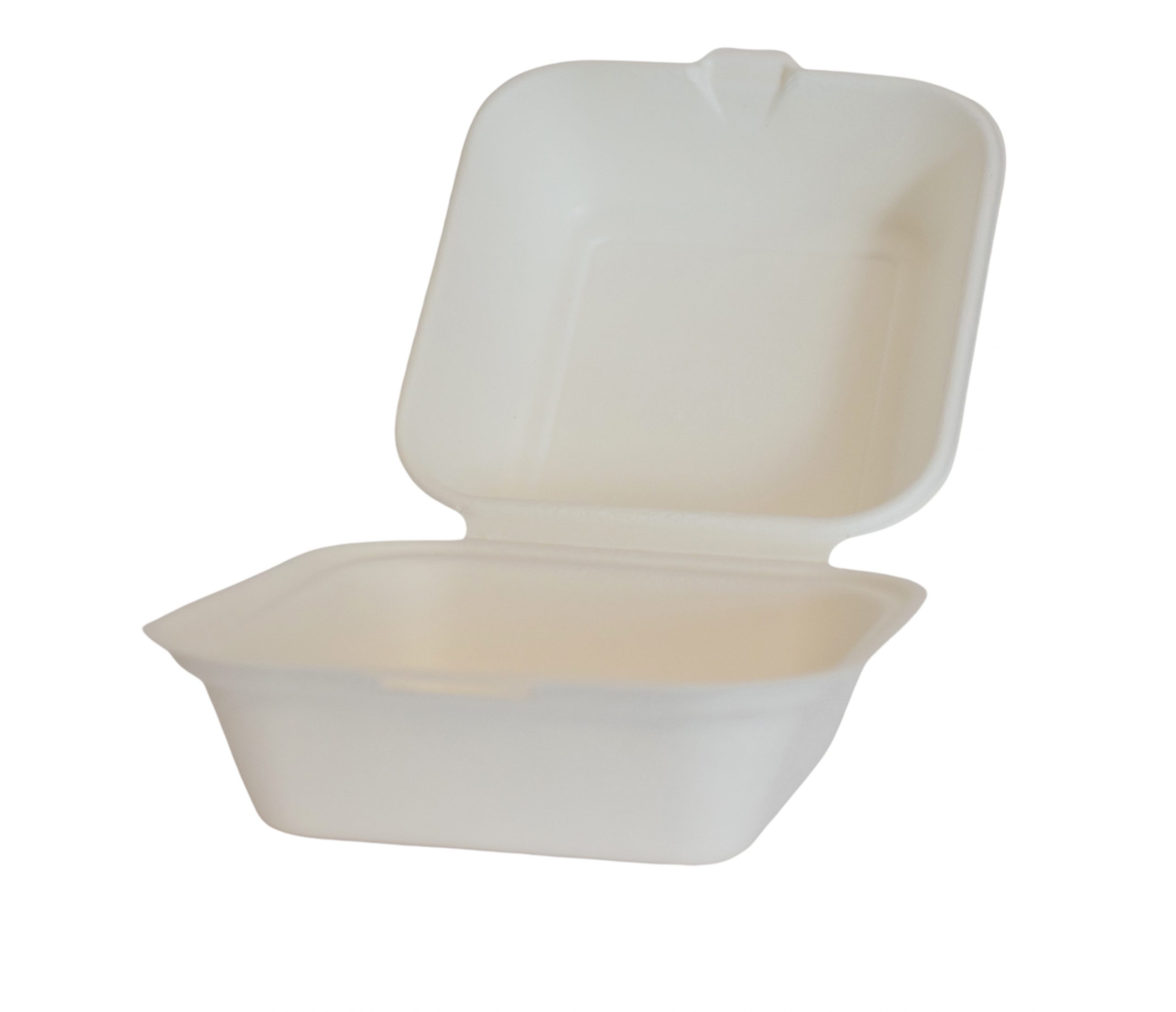 Envase de caña de azúcar para hamburguesa 450ml 15x15x8,5cm 500 uds/caja