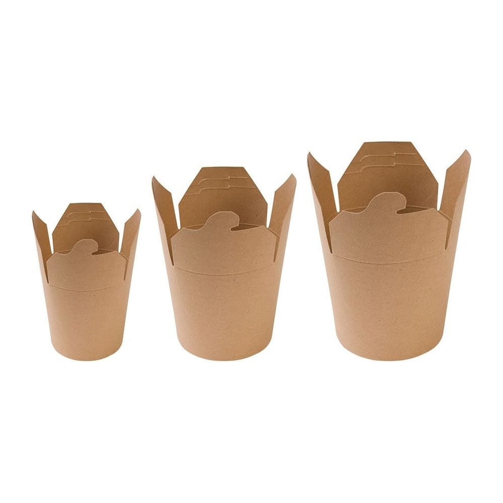 Caja asiática de cartón marrón 400ml 500 uds/caja