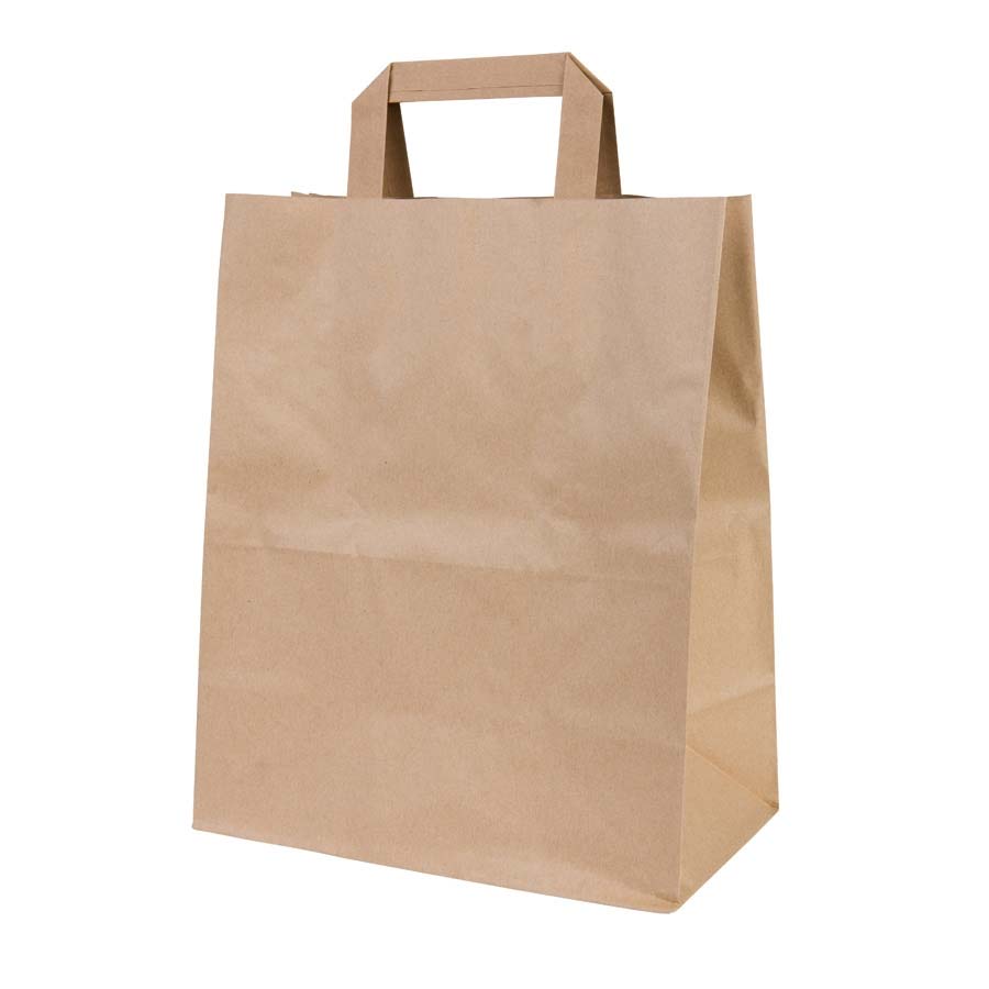 Bolsa de papel marrón L 26x12x35cm 250 uds/caja