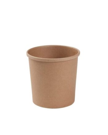 Envase de cartón multiusos marrón Ø98mm 300ml 500 uds/caja