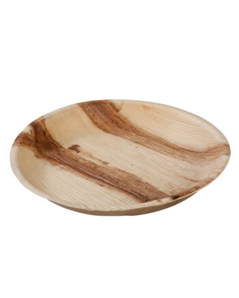 Plato redondo de hoja de palma Ø25cm 50 uds/caja