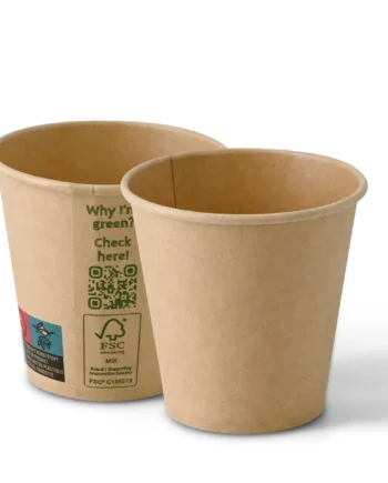 Vaso de cartón Kraft con PLA 175 ml/6oz 1000 uds/caja
