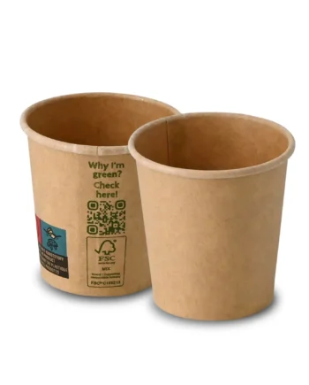 Vaso Bio cartón kraft con PLA 115ml/4oz 1000 uds/caja