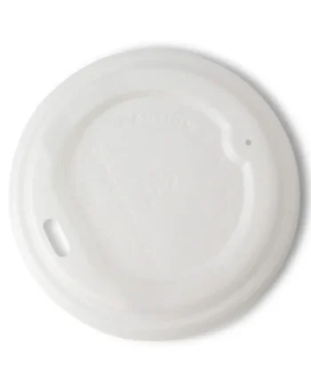 Tapa blanca para vaso de cartón PLA Ø80mm 1000 uds