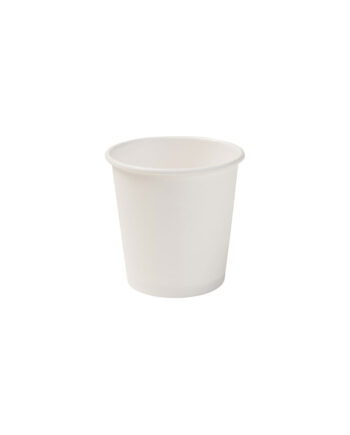 Vaso super BIO de cartón blanco sin PLA 115 ml/4oz