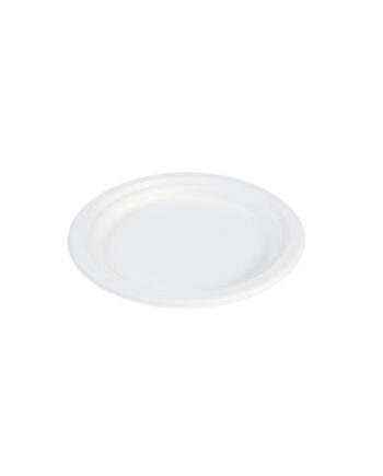 Plato redondo de caña de azúcar Ø18cm 250 uds/caja